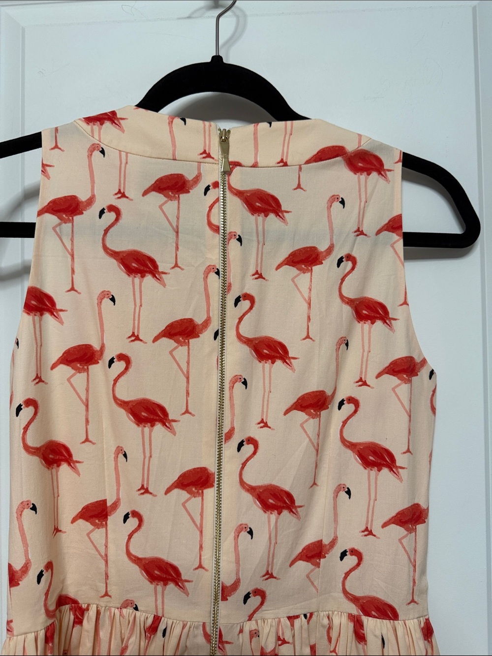 kate spade Pink Flamingo Print Sleeveless Fit-and-Flare Dress 🦩☀️💕 - Picture 8 of 11